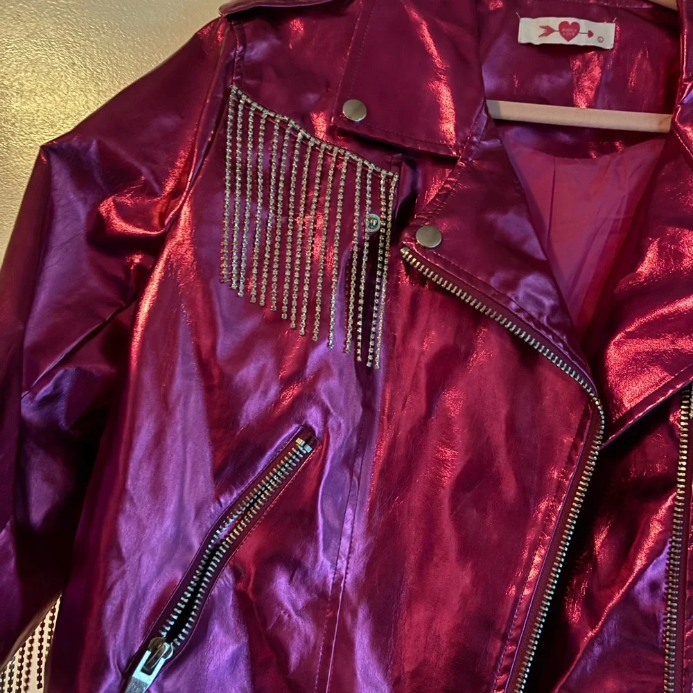 Buddy Love Women's Metallic Fringe Jacket - Picture 6 of 8